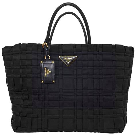 prada woven bag black|prada woven tote bag.